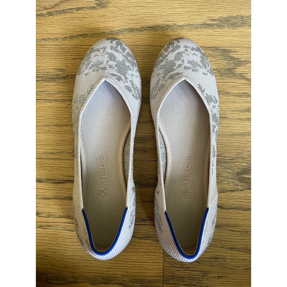 Rothys The Flat in Burnished Blush Knit Ballet Flats Womens 7 - Picture 2 of 13